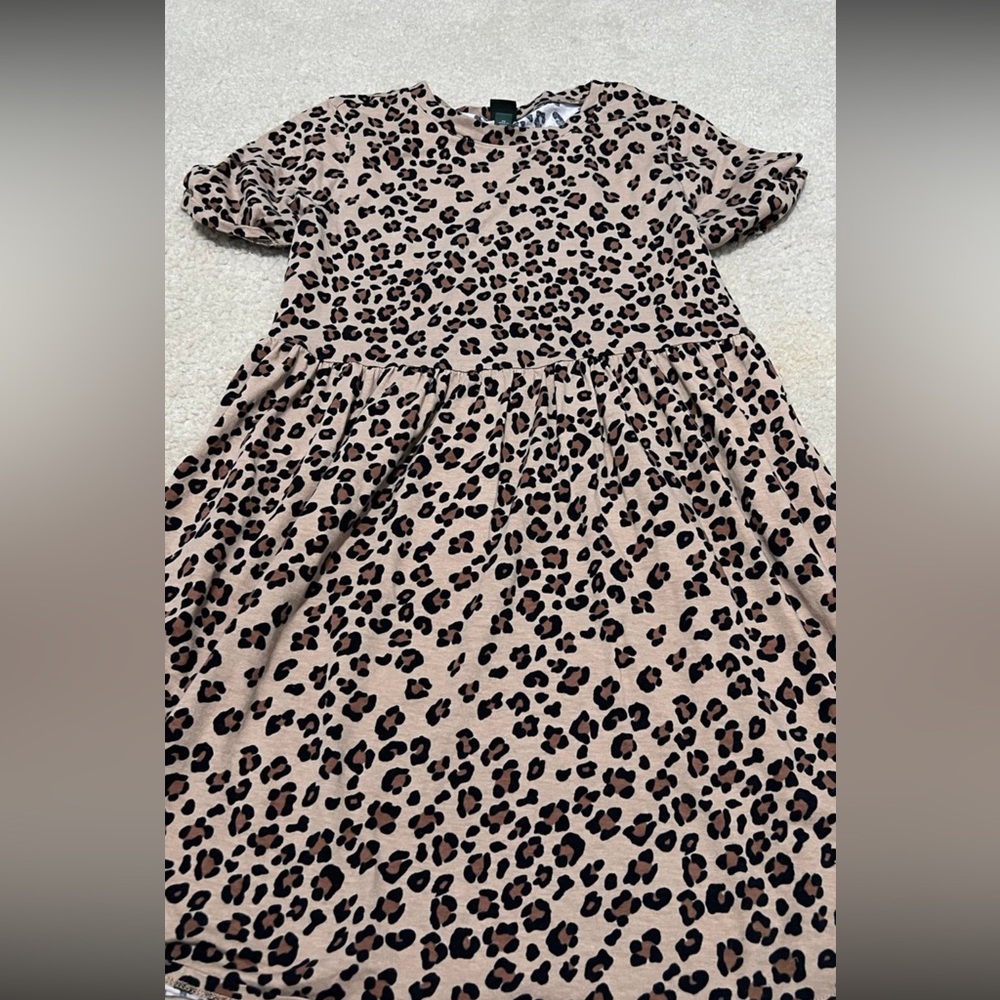 Leopard babydoll dress